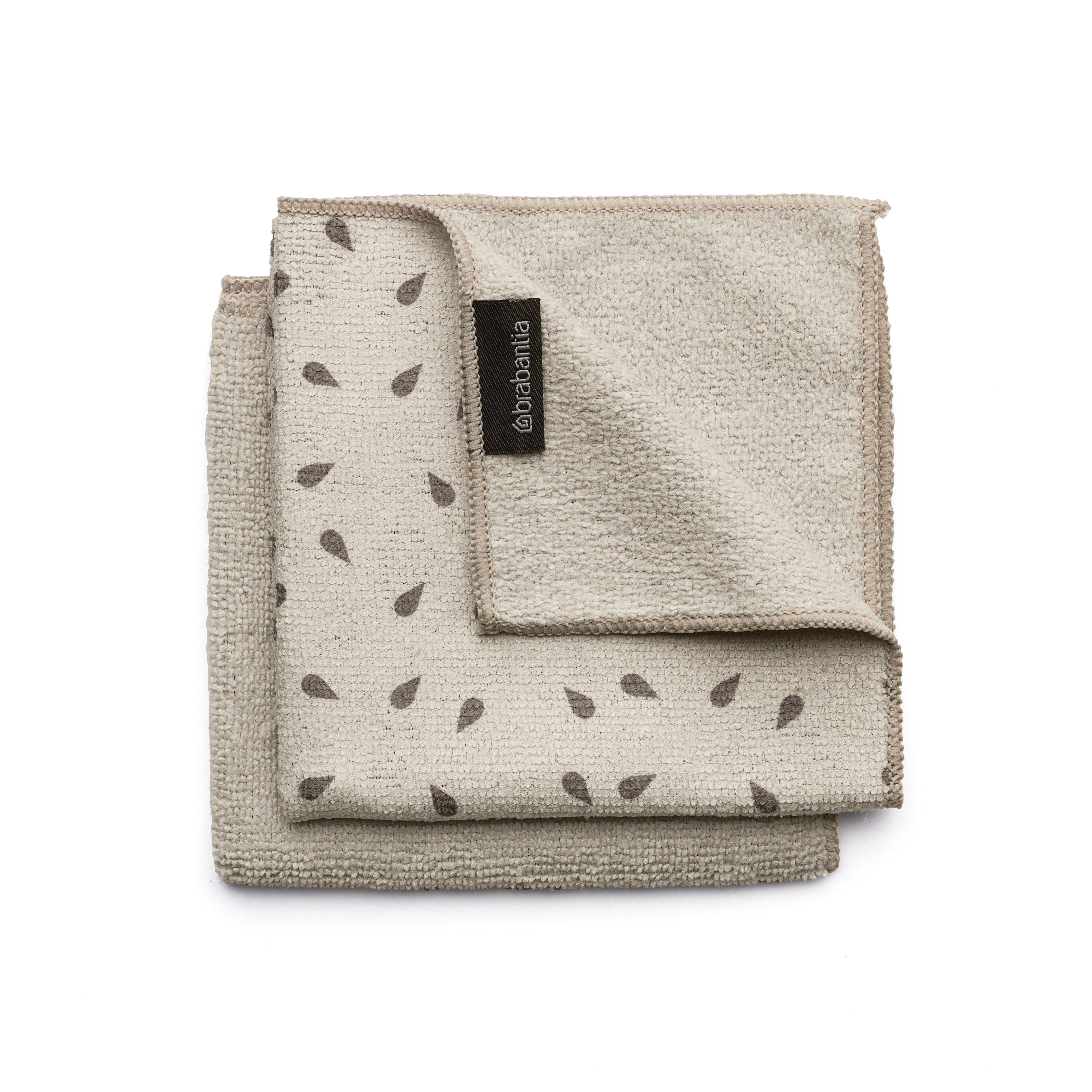 Brabantia Schoonmaakdoekjes SinkSide Soft Beige 30x30 cm set 2 stuks - Microvezel