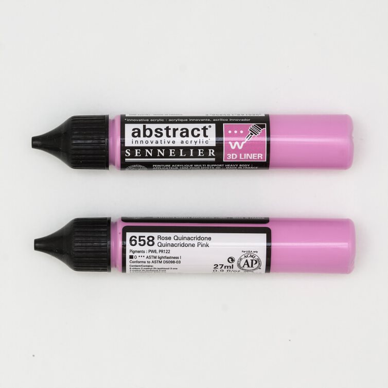 Sennelier Abstract Acrylverf 3D Liner 27 ml - Chinacridon Roze