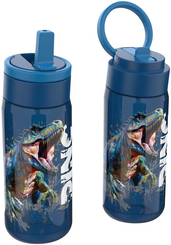 Lunch Buddies Drinkfles T-Rex 600 ml Blauw