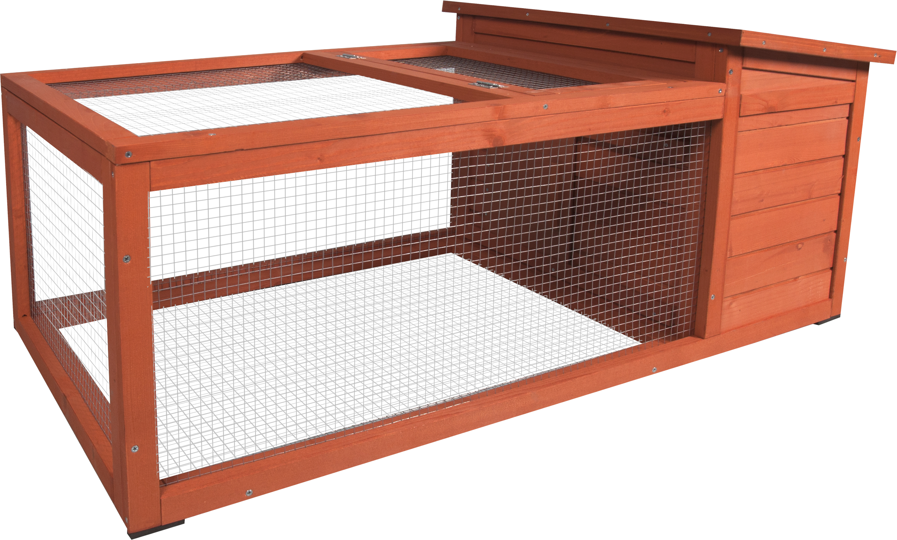 Flamingo Konijnenhok Atto 120x65x51 cm Hokje met Ren