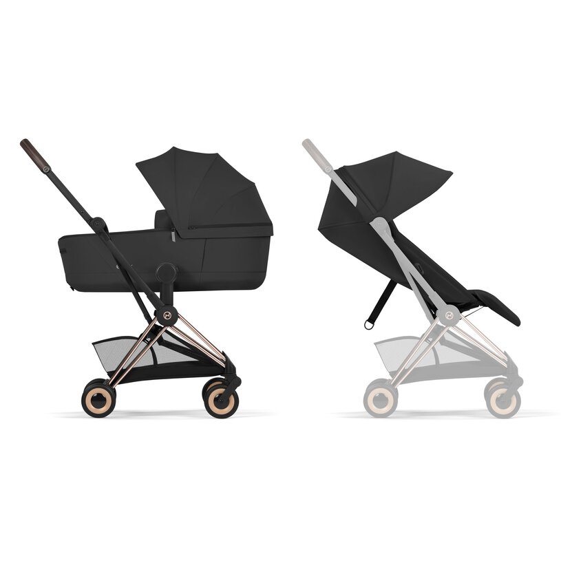 Cybex Kinderwagen COŸA Comfort Rosegold-Reiswieg Plooibaar Sepia Black