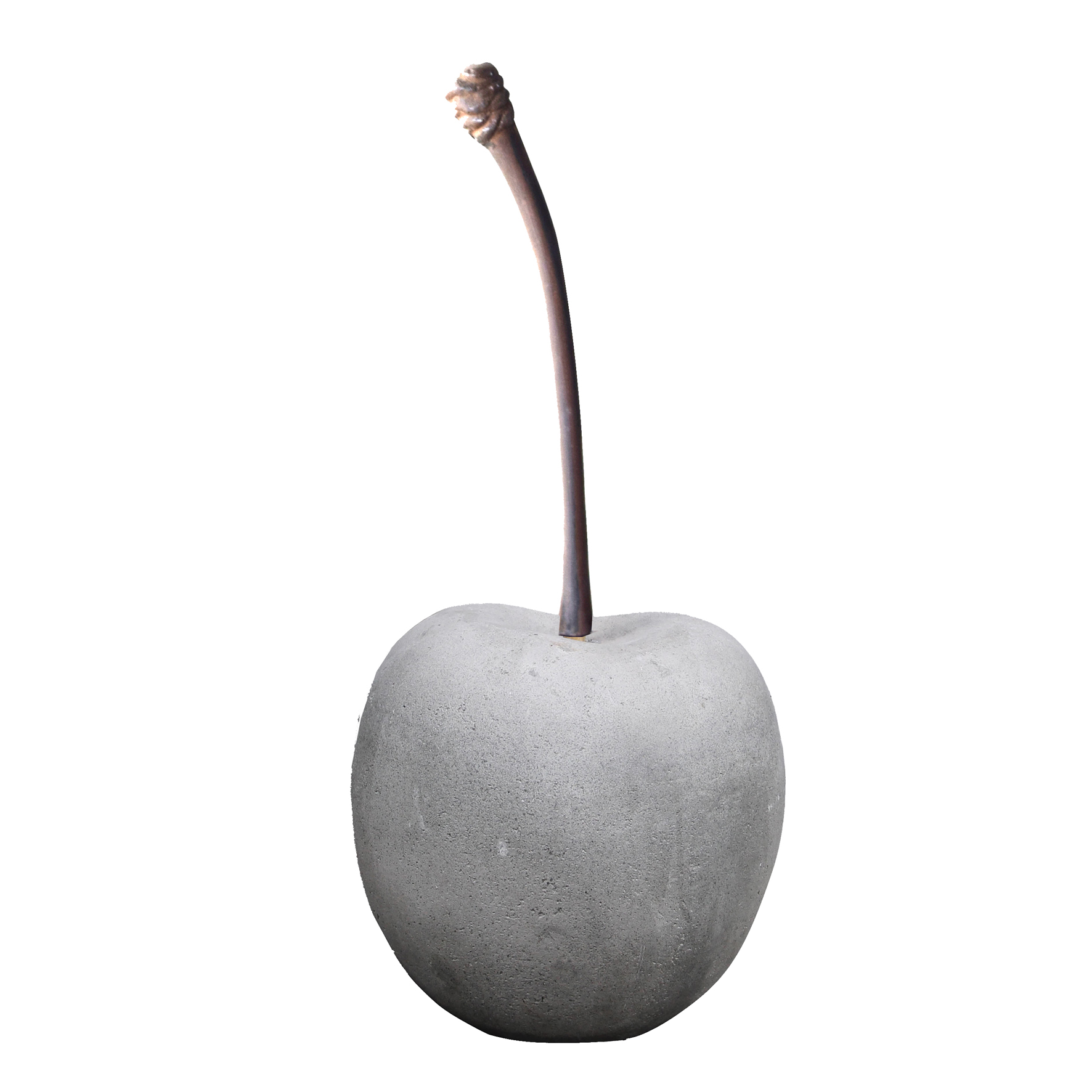 Beeld Kers - 27x24x25cm Cement Grijs - Geschikt voor Buiten