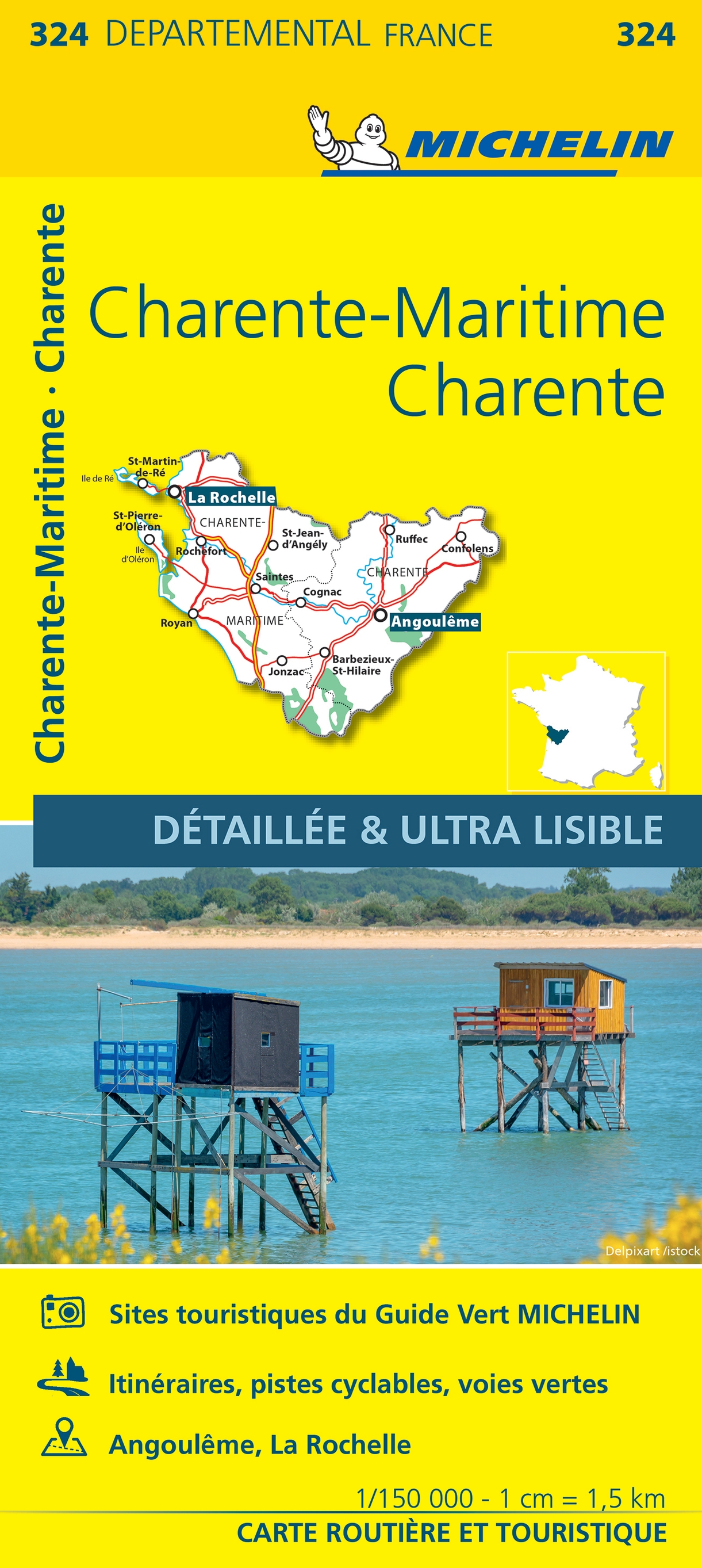 Michelin Kaart Regionaal Frankrijk Charente - Charente-Maritime