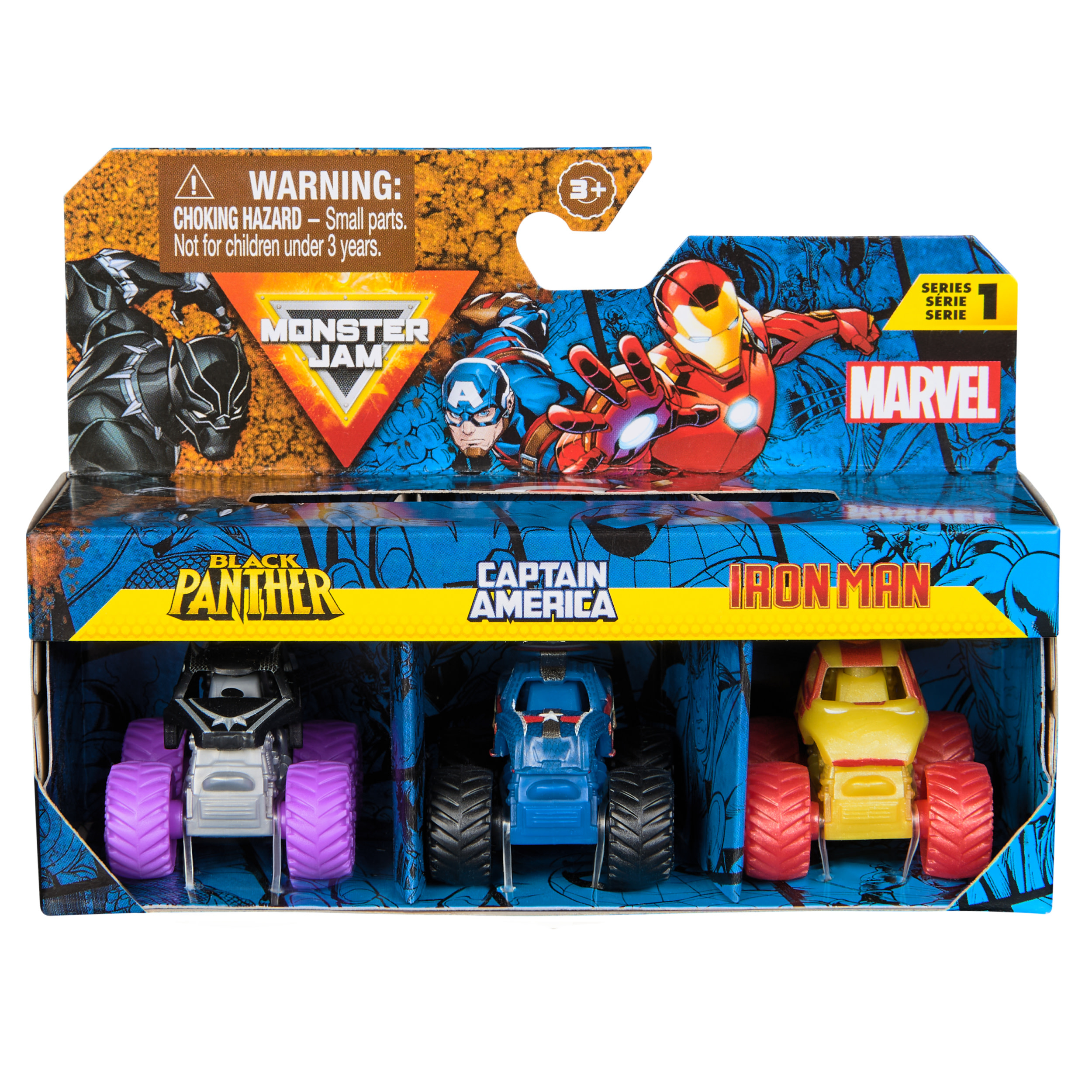 Monster Jam Mini Marvel Bundel 3 Voertuigen