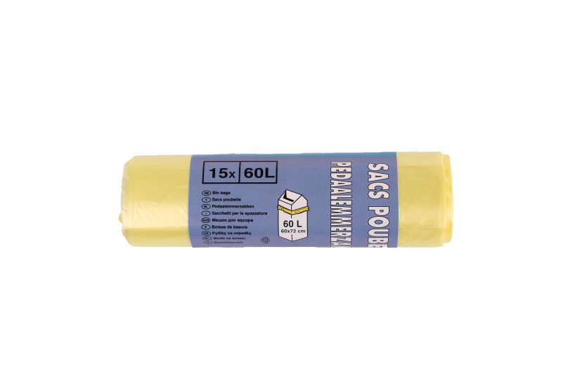 Pedaalemmerzakken 60l set 15 stuks