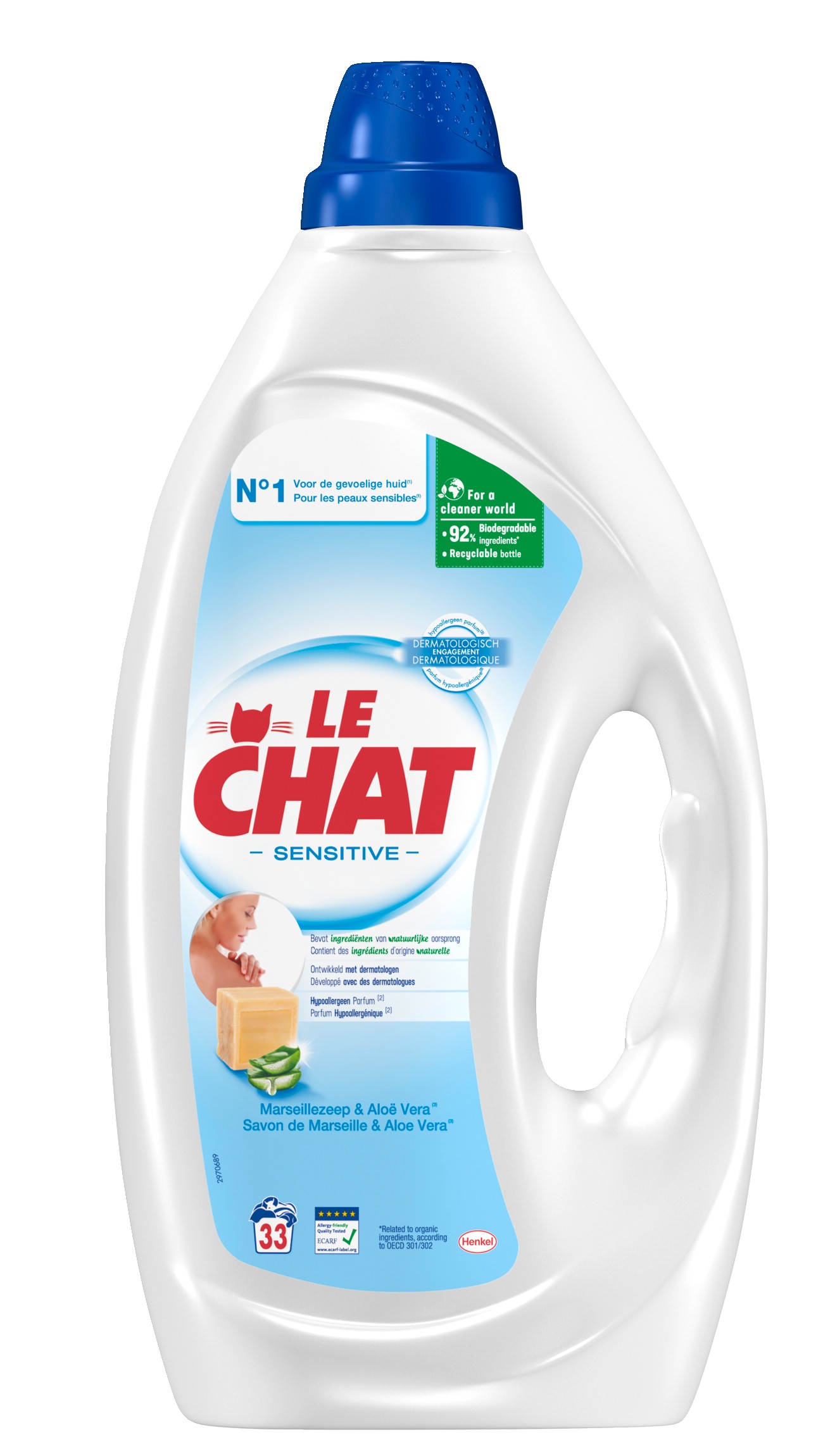 Le Chat Wasmiddel Sensitive Gel 1485 ml