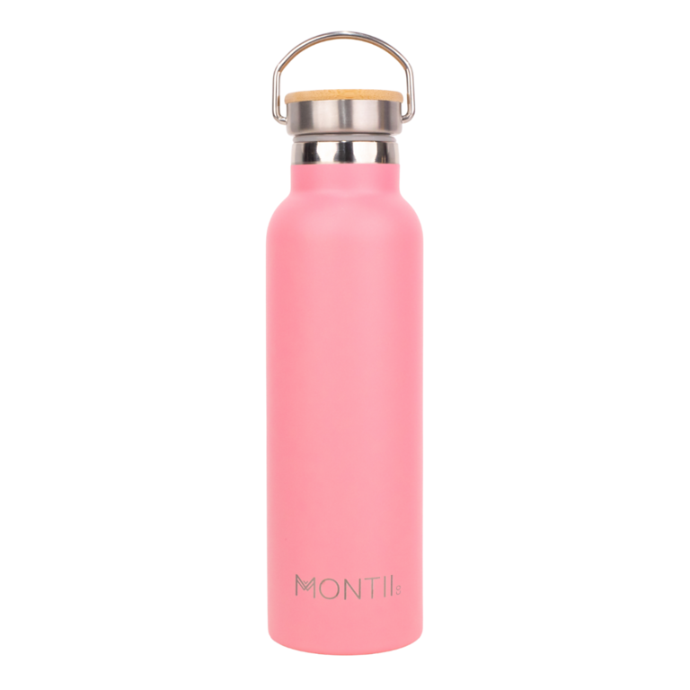 MontiiCo Isoleerfles Original Strawberry Pink 600ml - RVS - 7x25 cm
