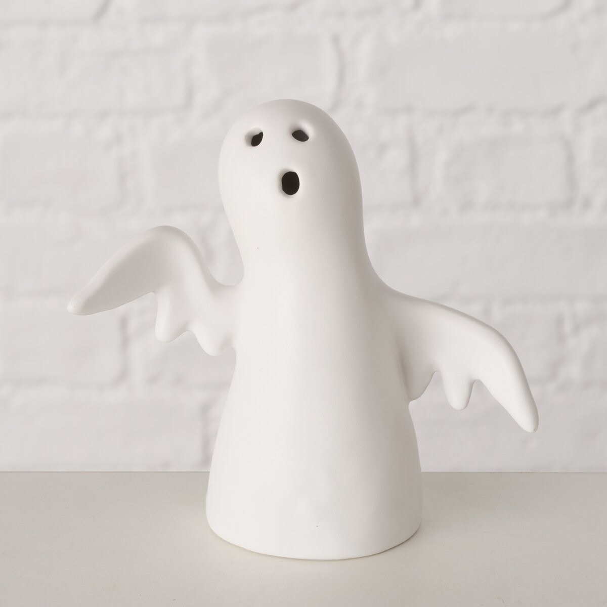 LED Spook Ghostie White - 12.5x5.5x12 cm - Porselein