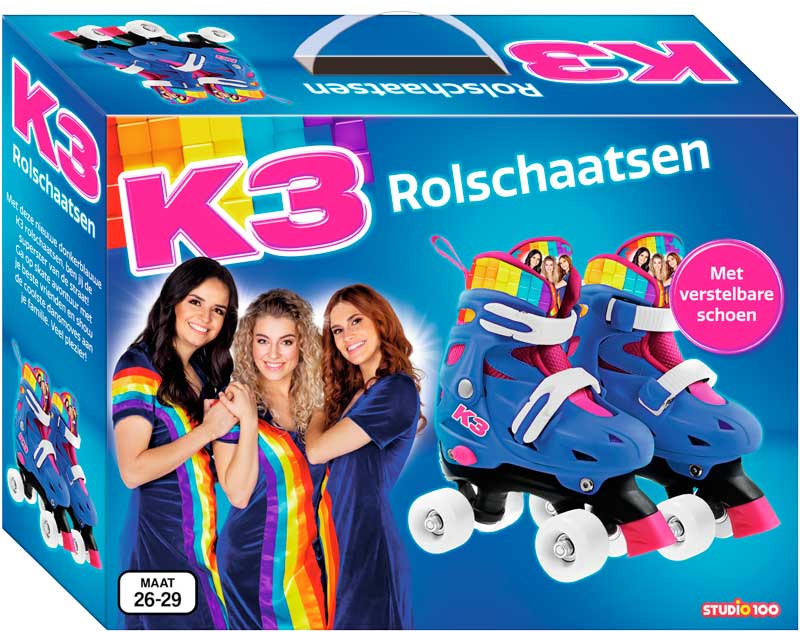K3 Rolschaatsen Regenboog 2022 Maat 26-29