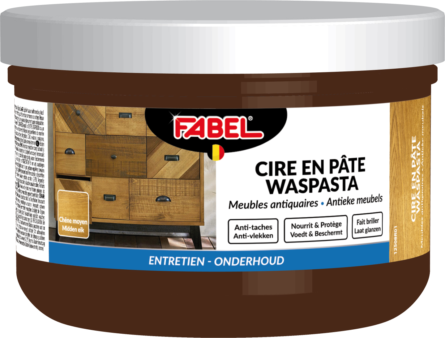 Fabel Vaste Antiekwas Hout en Meubels Midden Eik 350ml - Waspasta