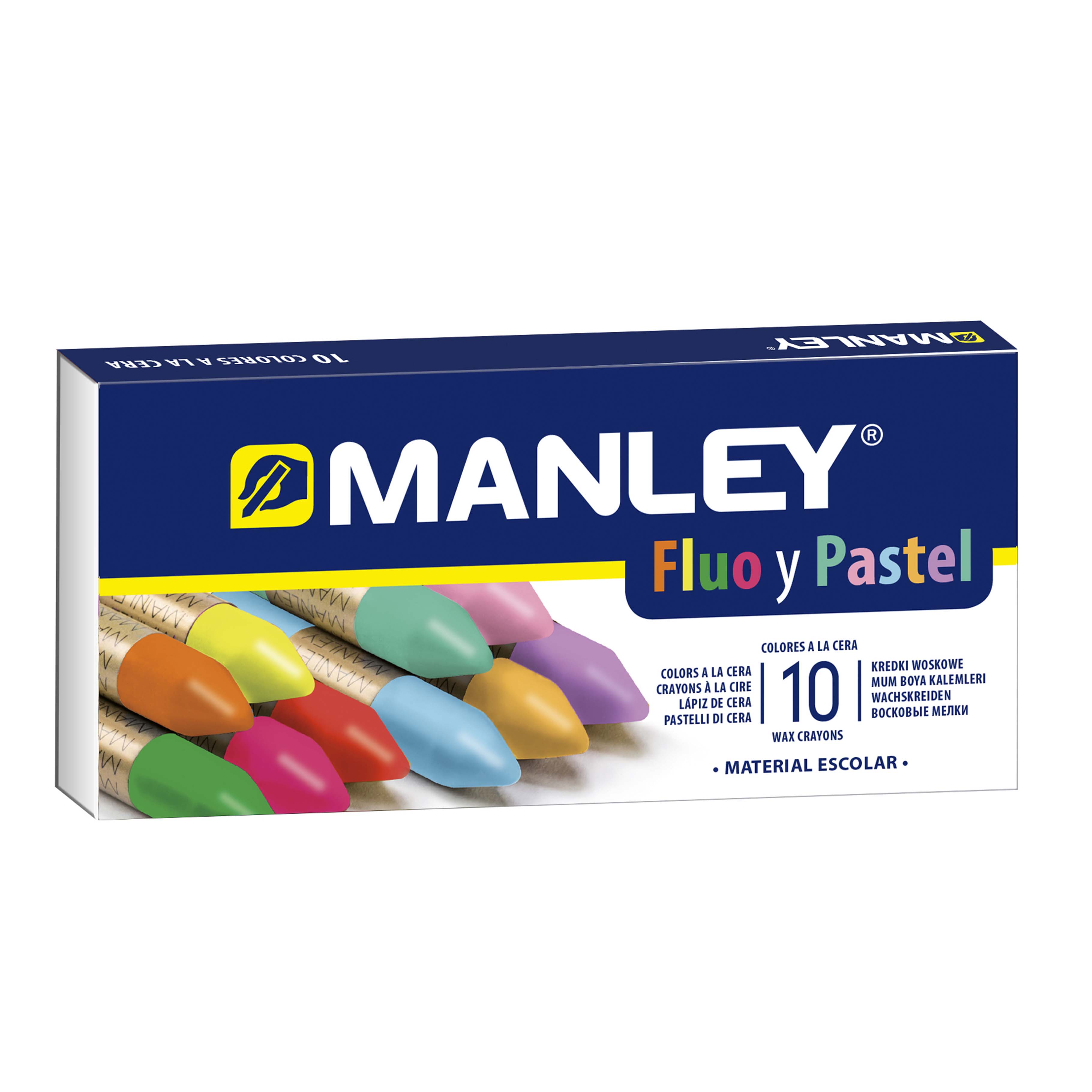 Manley Waskrijt Fluo & Pastel 10 stuks