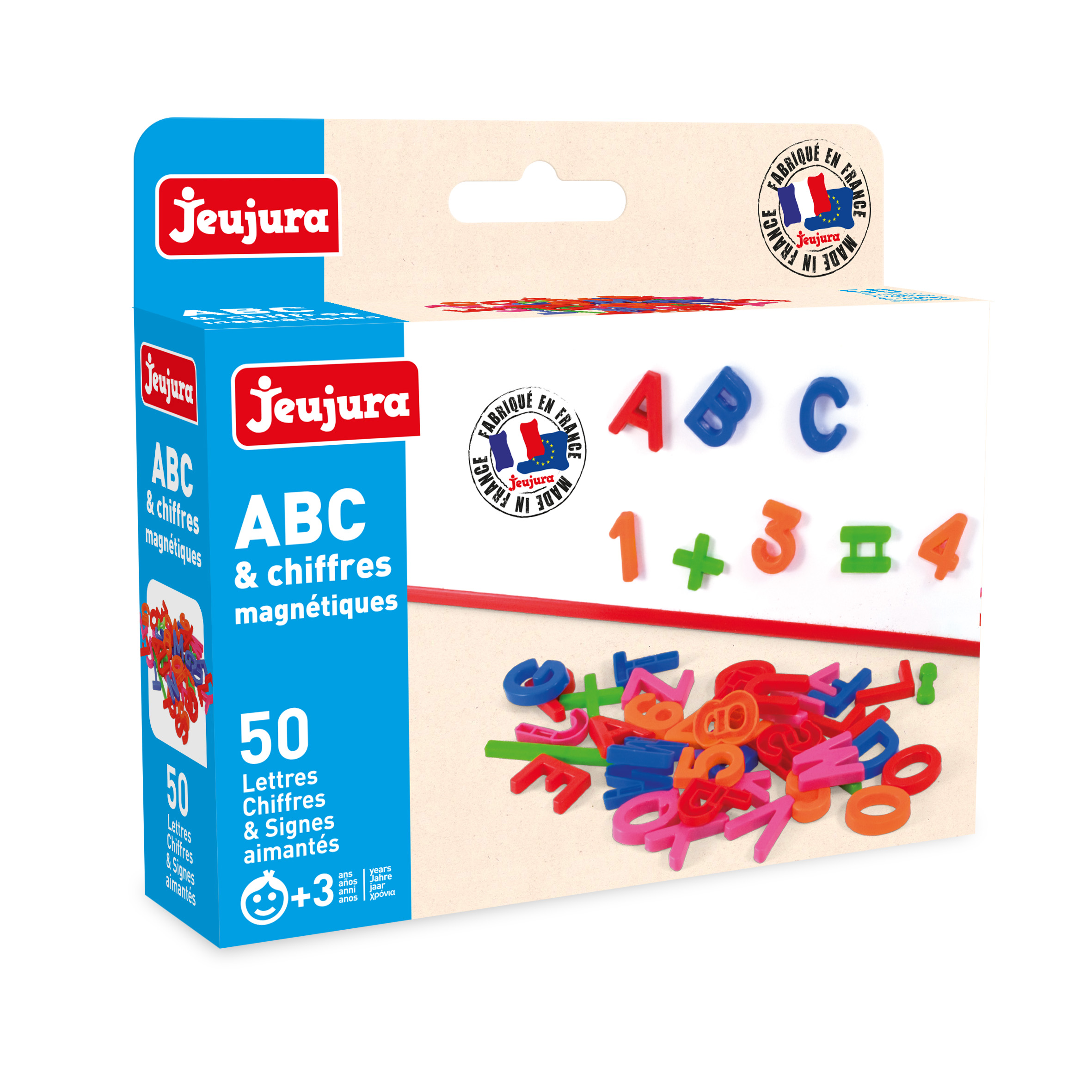 JeuJura Magneetletters, Hoofdletters en Cijfers 50 stuks