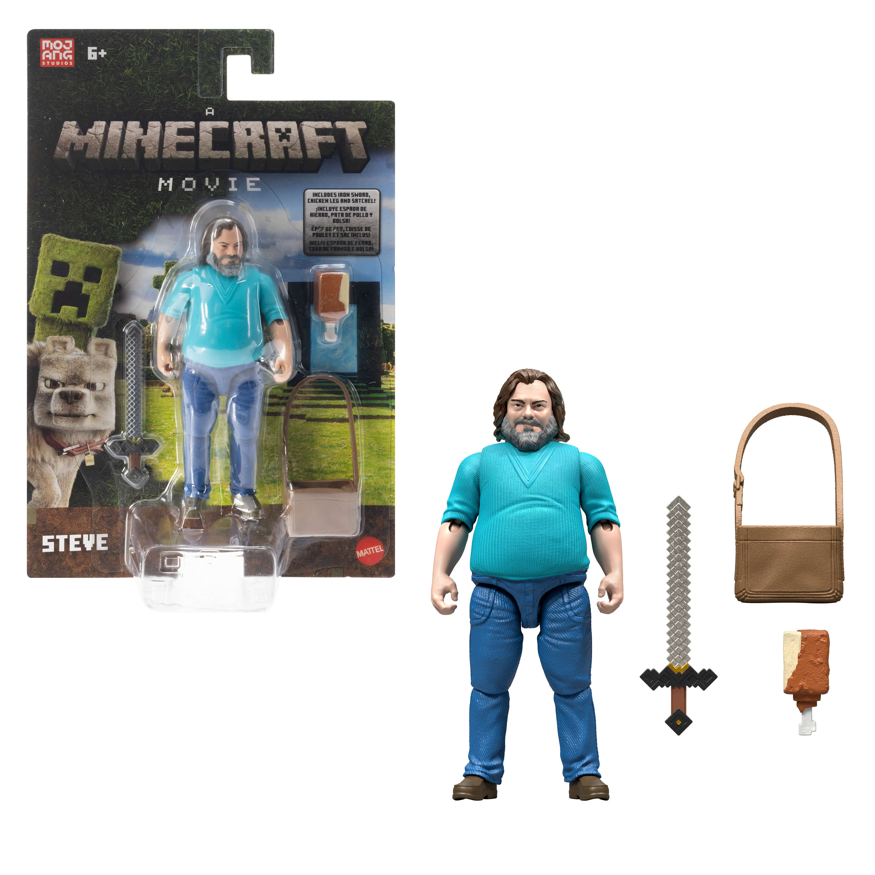 Minecraft Figuur 10 cm Steve met accessoires