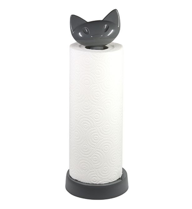Koziol Keukenrolhouder Miaou Organic 13x37 cm - Nature Ash Grey