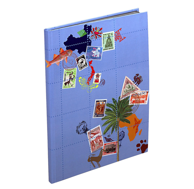 Exacompta Globe Trotter Postzegelalbum 30x22 cm - 16 zwarte blz.