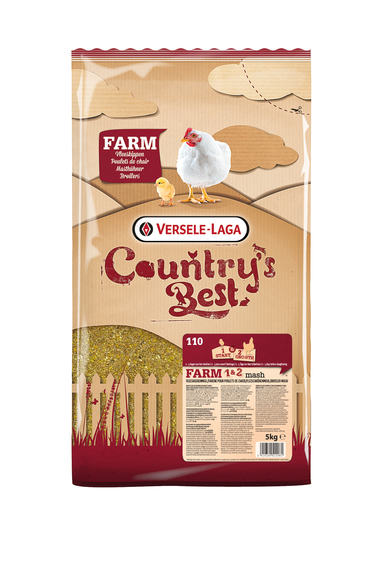 Country's Best Farm 1 & 2 Mash 5 kg - Kippenvoer