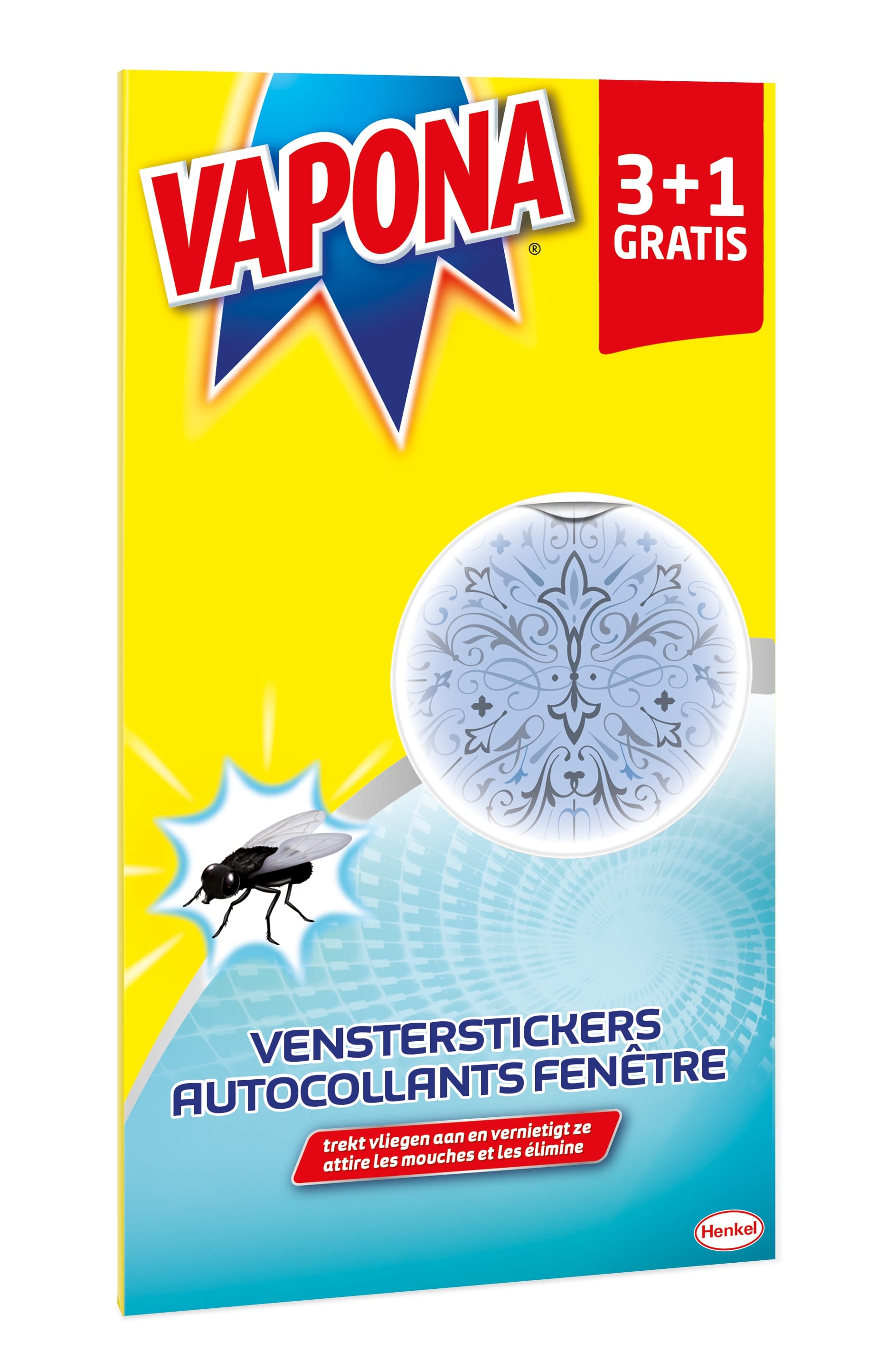 VAPONA Windowsticker Blauw 3+1 GRATIS