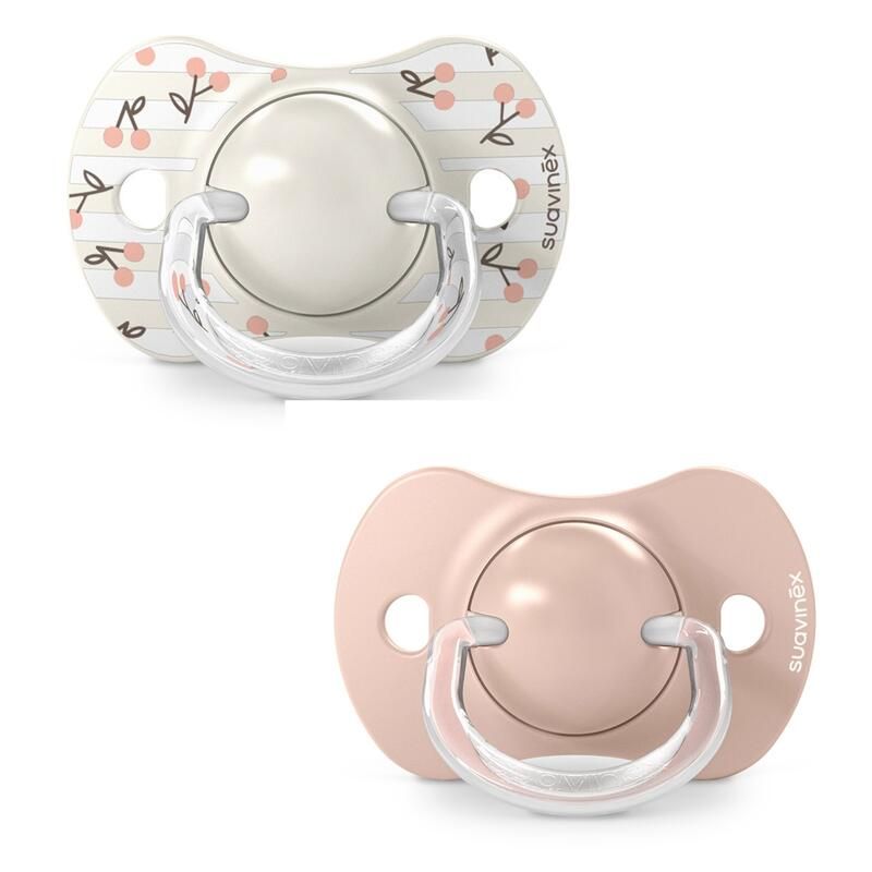 Suavinex Fopspeen SX Pro Birdies Silicone Symmetrisch Rose 0-6 maand -  2 stuks