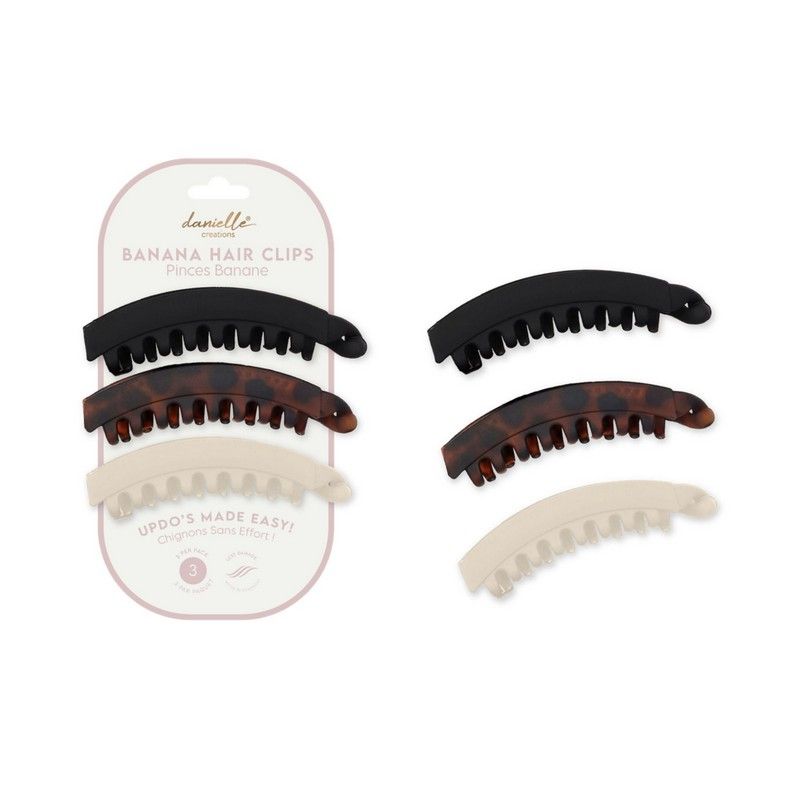 Danielle Creations Banana Clips 3 stuks