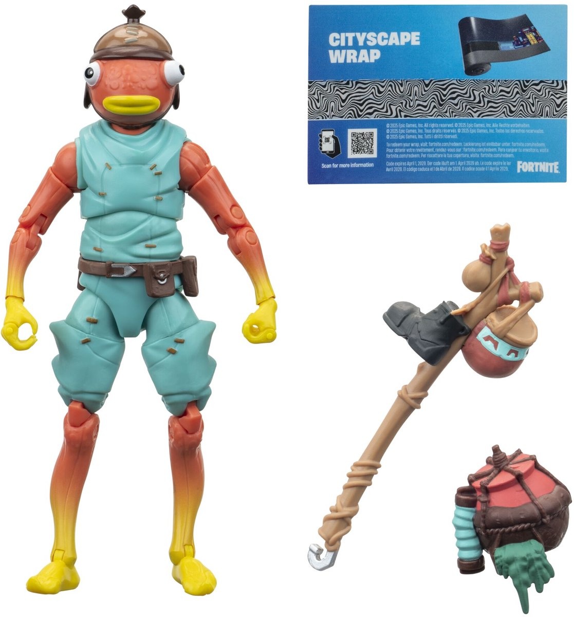 Fortnite figuur Legendary Fishstick 15 cm gearticuleerd met DLC code