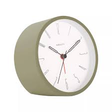 Karlsson Alarmklok Belle Numbers 11cm Moss Green - Analoog