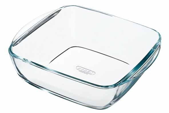 Pyrex Airfryer Schaal 22x22 cm - Vierkant - 2.2l - Borosilicaatglas