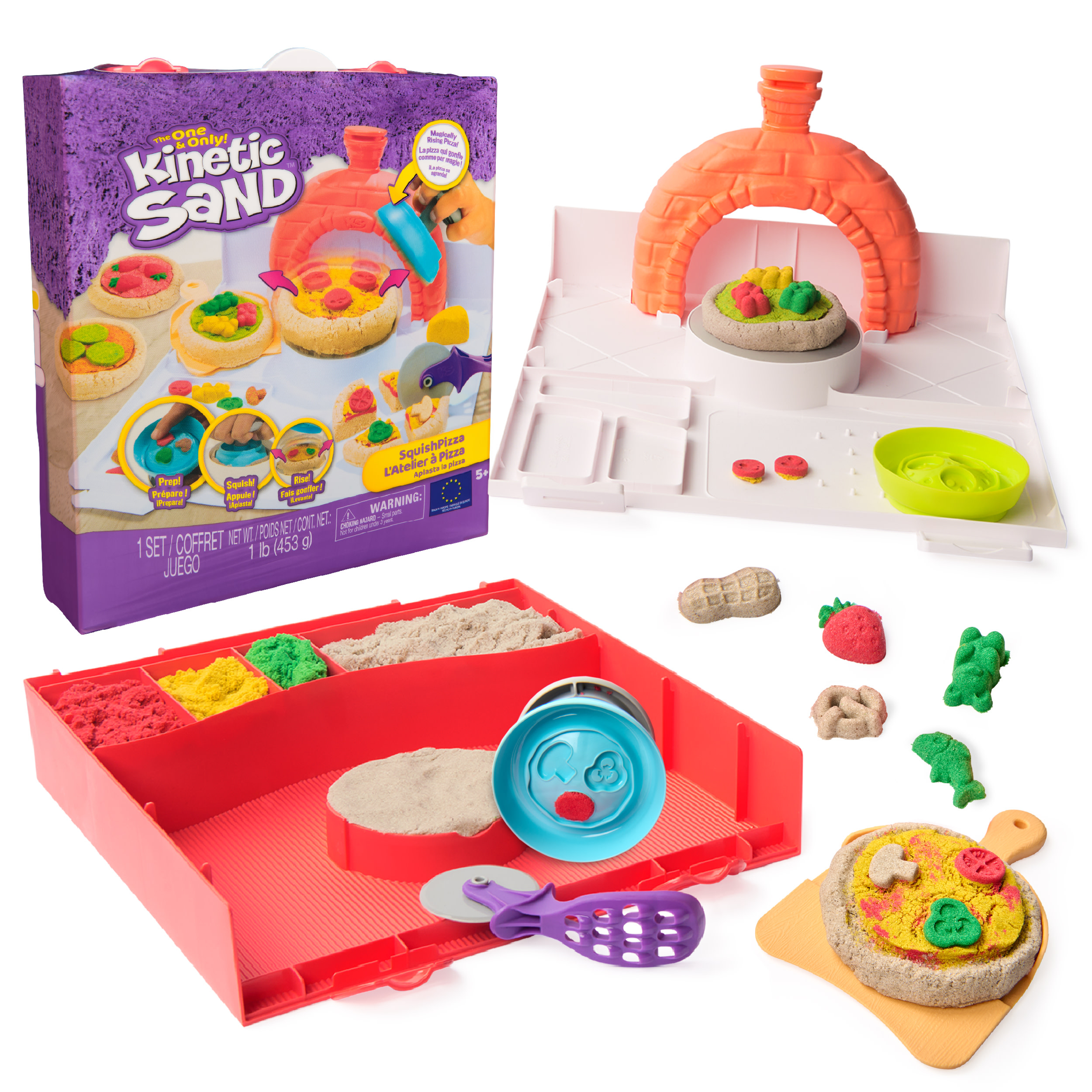 Kinetic Sand, squich Pizza Set, 453 gram