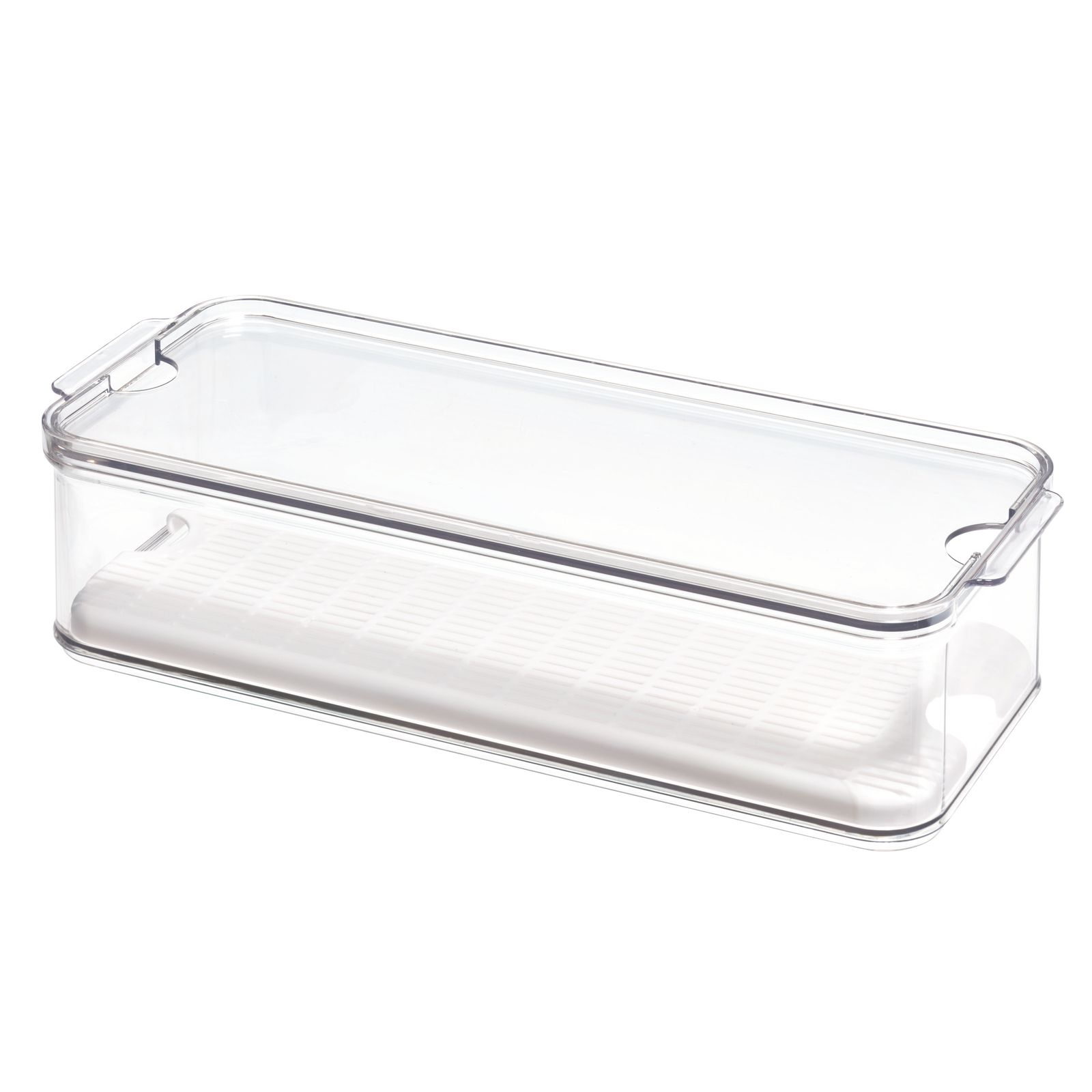iDesign Koelkast Opbergbox Crisp Transparant - 40x16x9.6 cm