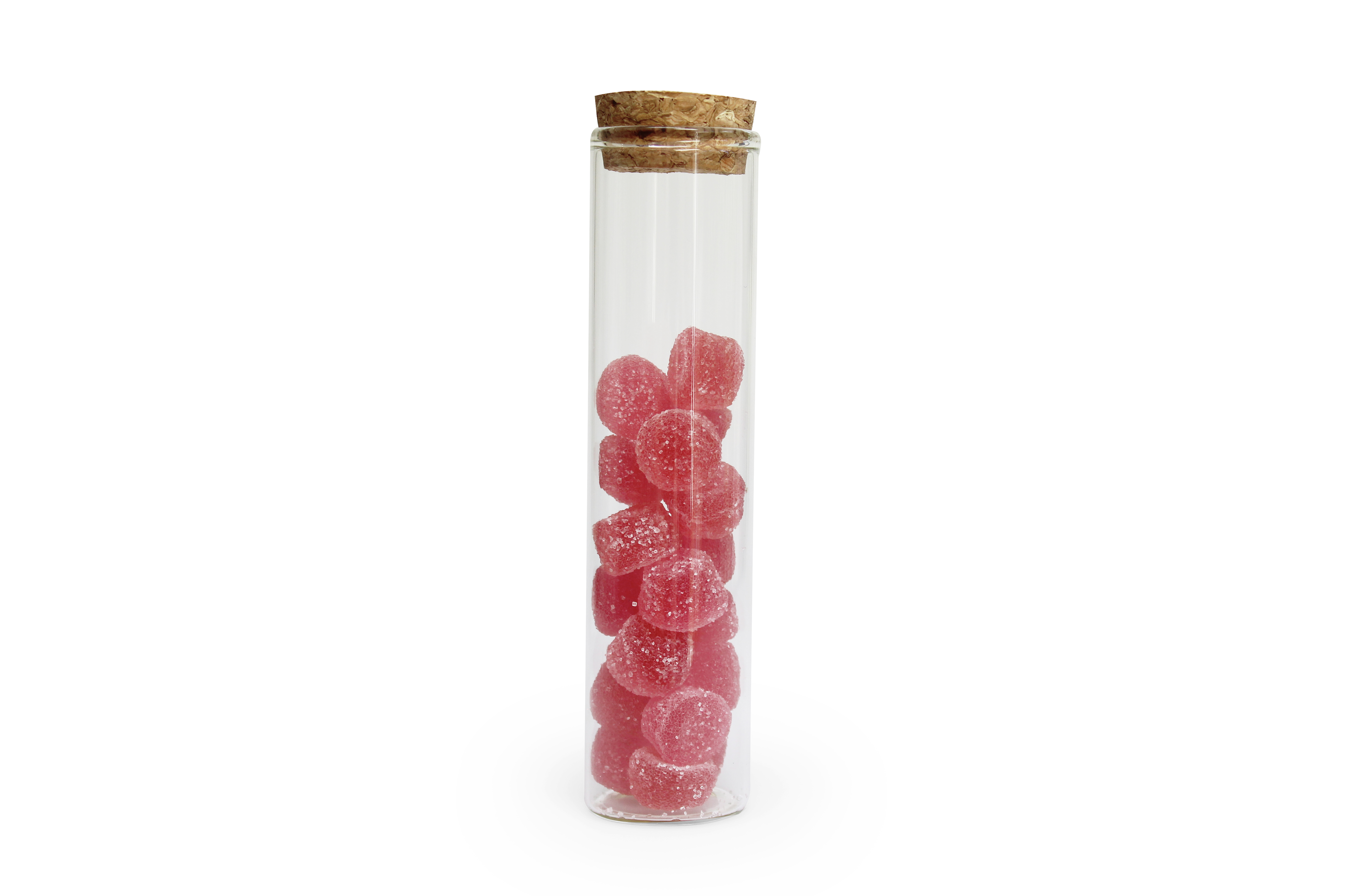 Objects Tube Proefbuisje Glas-Kurk Transparant 12.6x3 cm