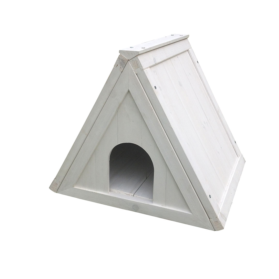 Woodland Schuilhok Driehoek Cottage Wit 50x42x42 cm