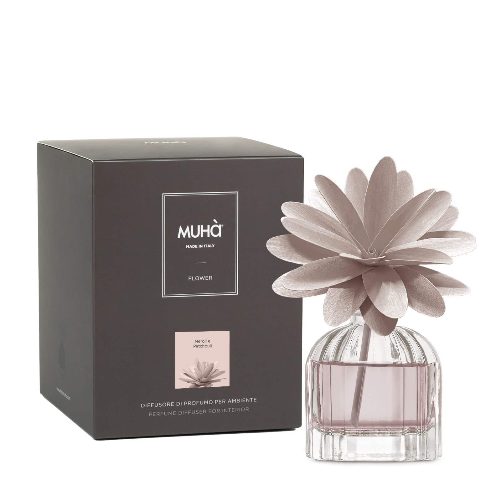 Muhà Geurdiffuser Flower Pink 60ml - Neroli & Patchouli