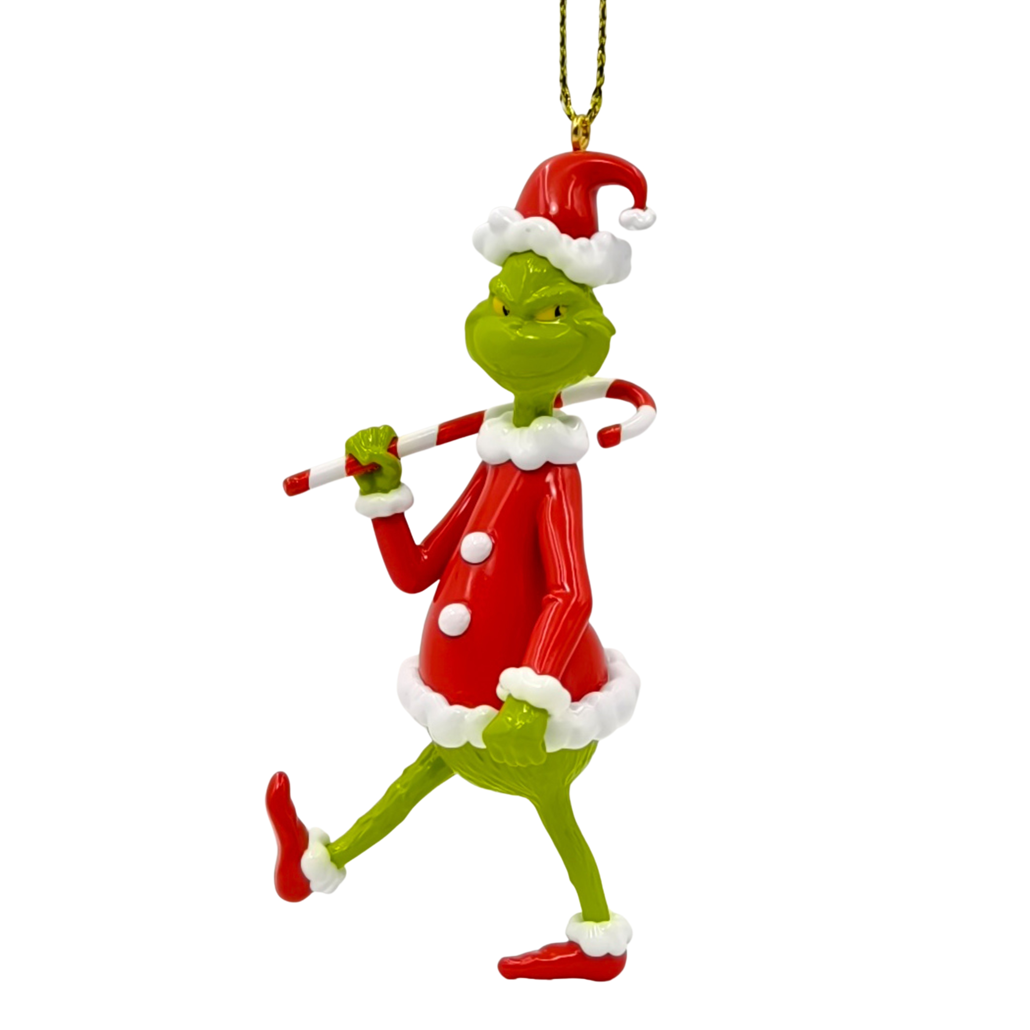 Boomhanger The Grinch in Kerstpak met Zuurstok
