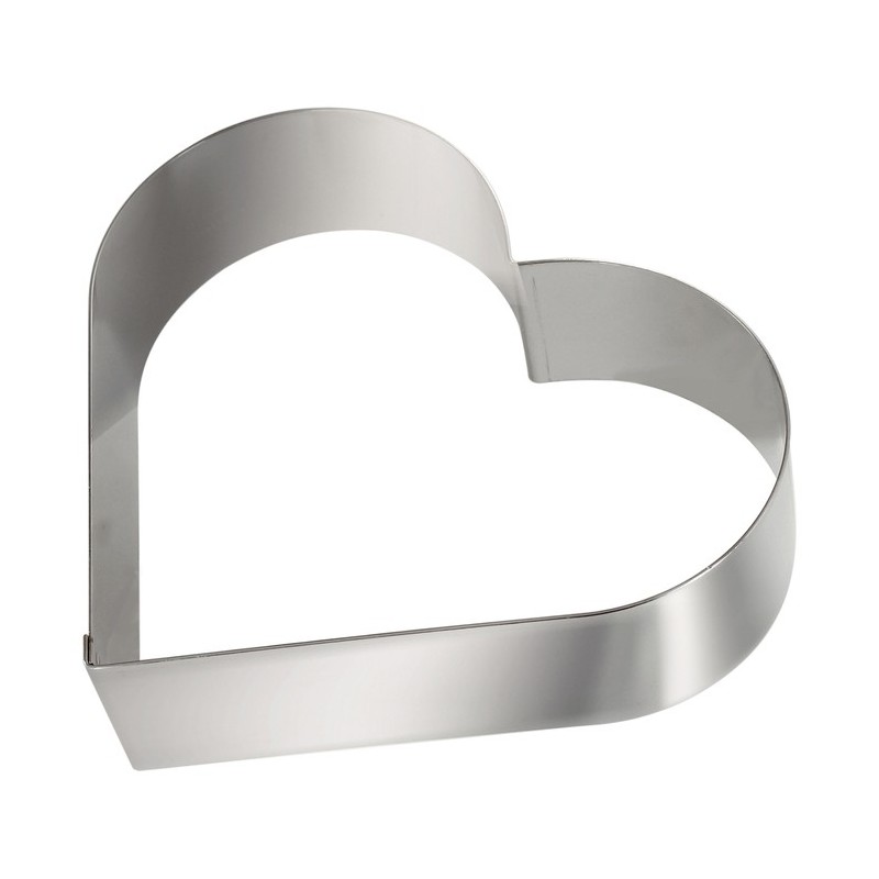 Gobel Taartring Hart 20x4.5 cm - Inox