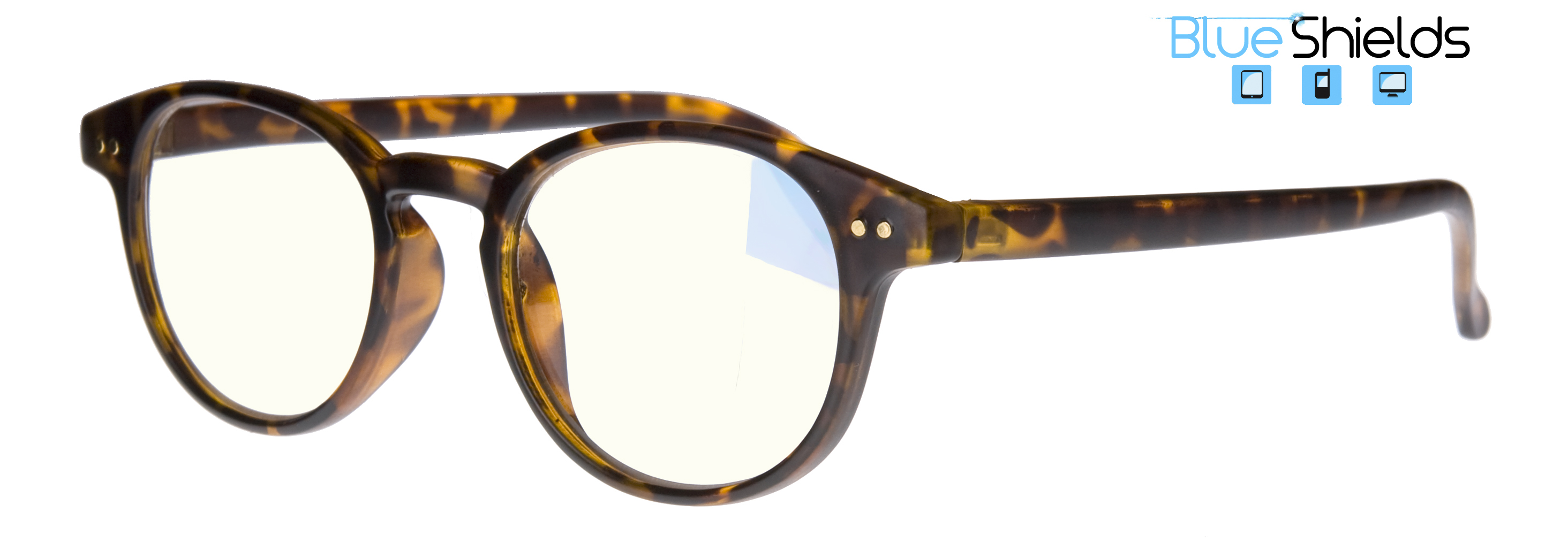 Bril Met Blue Shields Lens 3.00