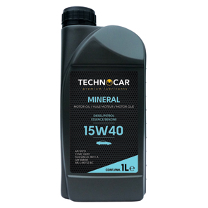 Technocar motorolie mineral 15W40 1 liter, voor benzine en diesel