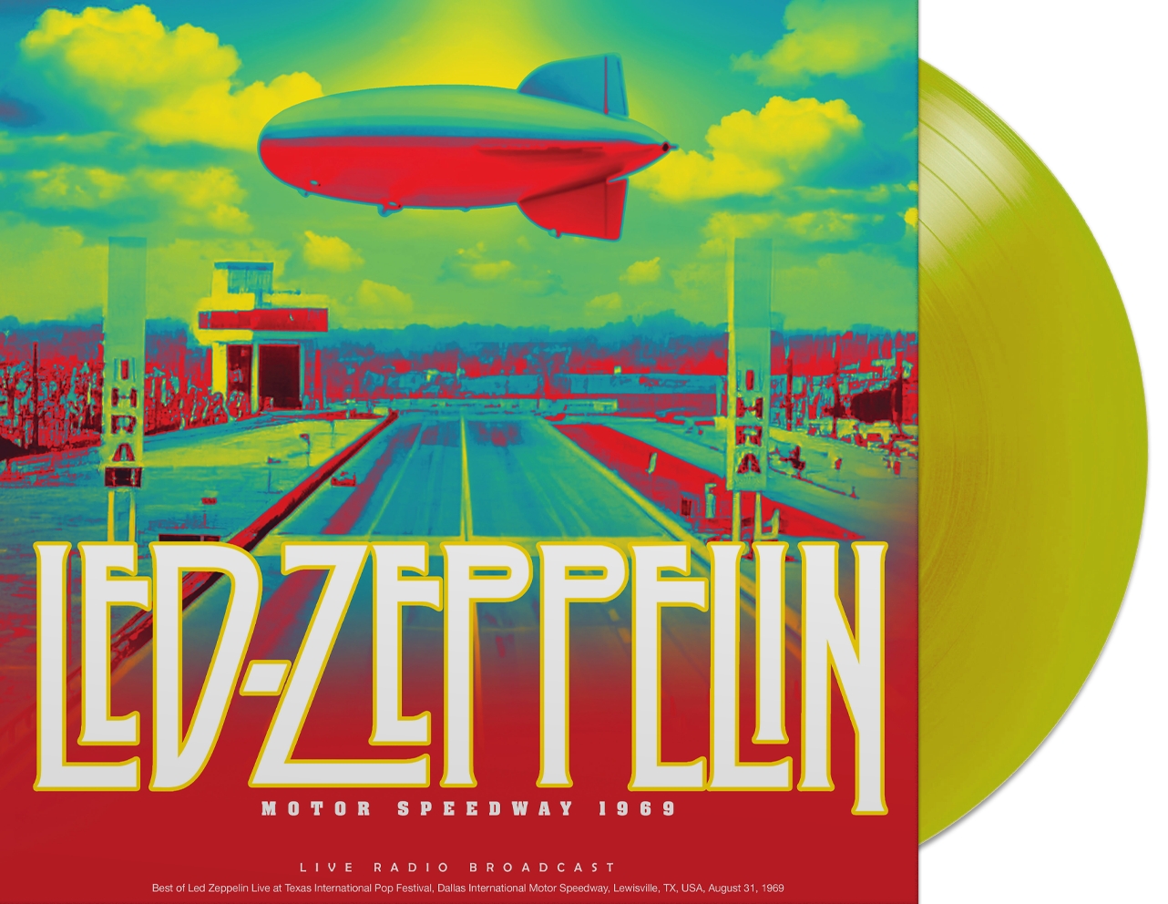 Led Zeppelin - Motor Speedway 1969 LP The Vinyl Champ - Lime Transparent