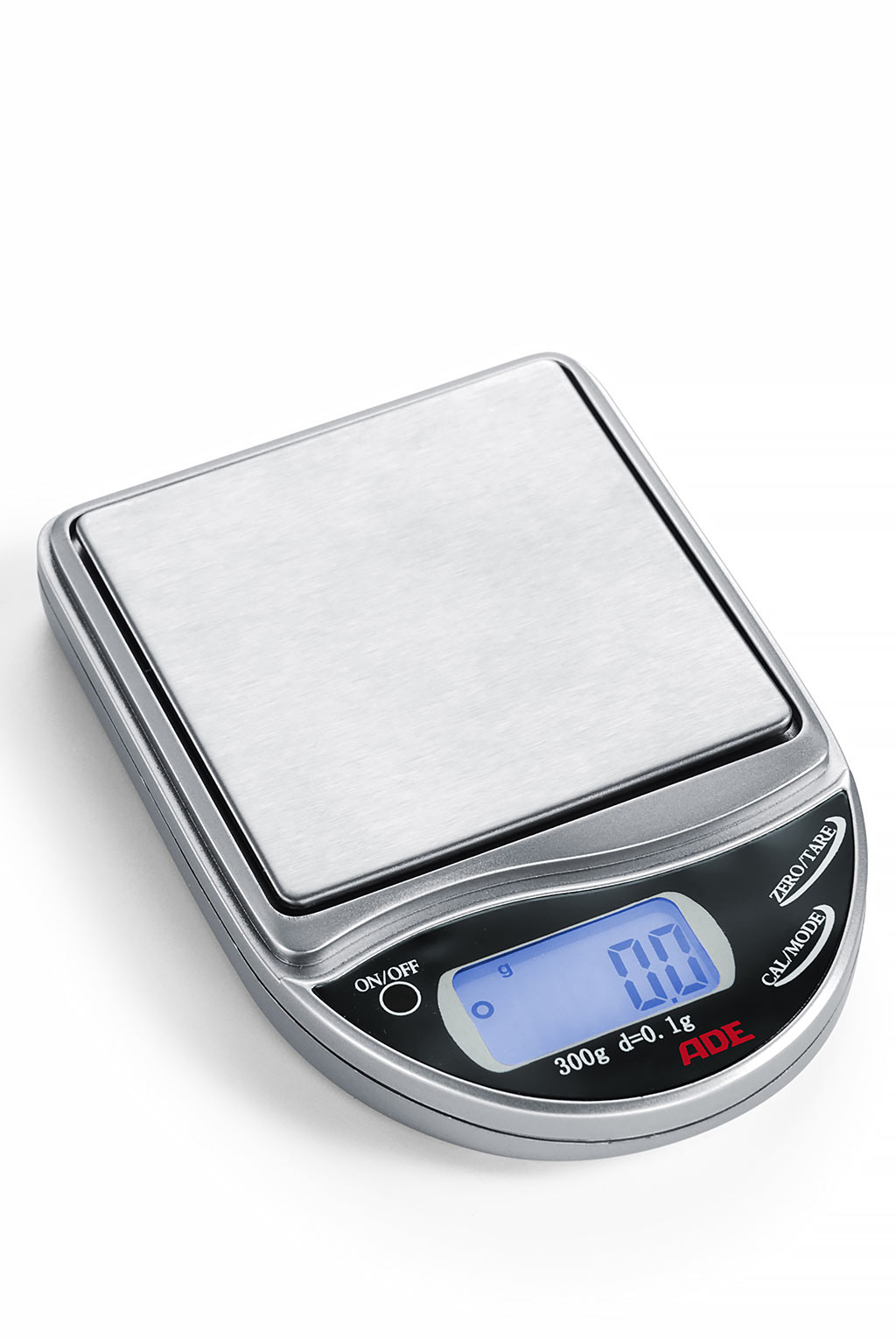 ADE Precisieweegschaal Digitaal Pocket 10x7 cm - tot 300g - op 0.1g - RVS