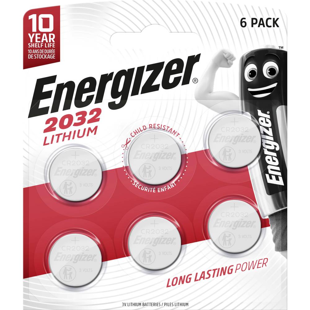 Energizer CR2032 Knoopcelbatterij Lithium 6 stuks