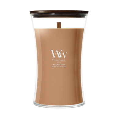 Woodwick Kaars Hazelnut Roast Large - 10.2x17.8 cm - 130 Branduren