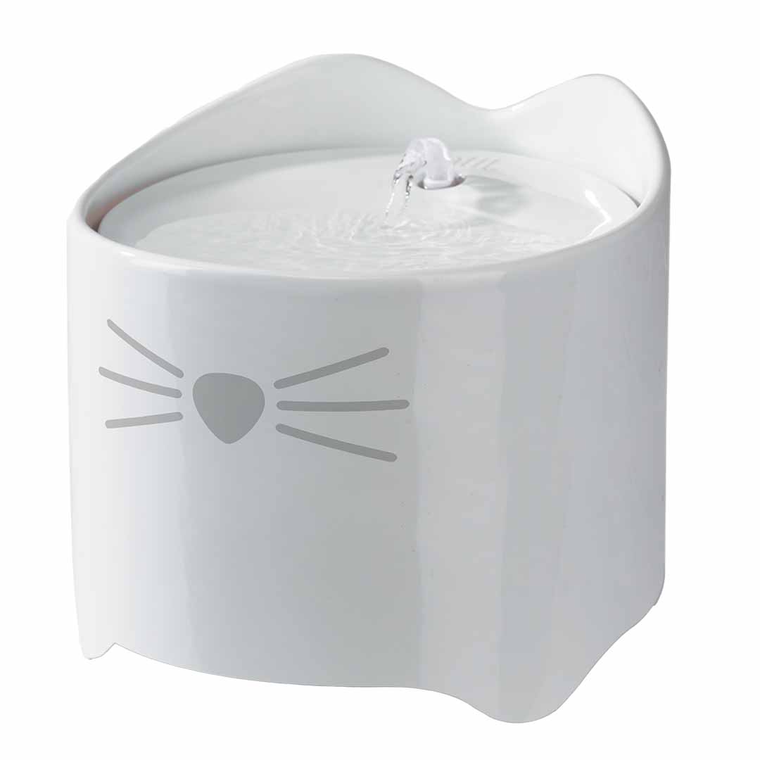 Cat It Pixi Drinkfontein Keramisch 1.7 l 19x18 cm Wit