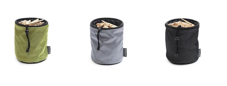 Brabantia Wasknijpertas Groen/Grijs/Zwart met Ophanghaak - prijs per stuk - tot 150 Wasknijpers - 17.5x28 cm - assorti