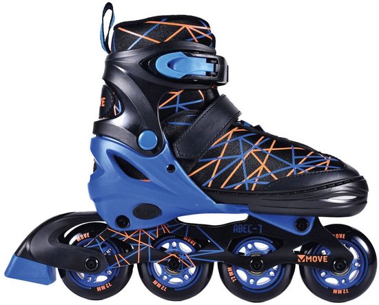 Move Inline Skates Stripes maat 38/41 Blauw - verstelbaar