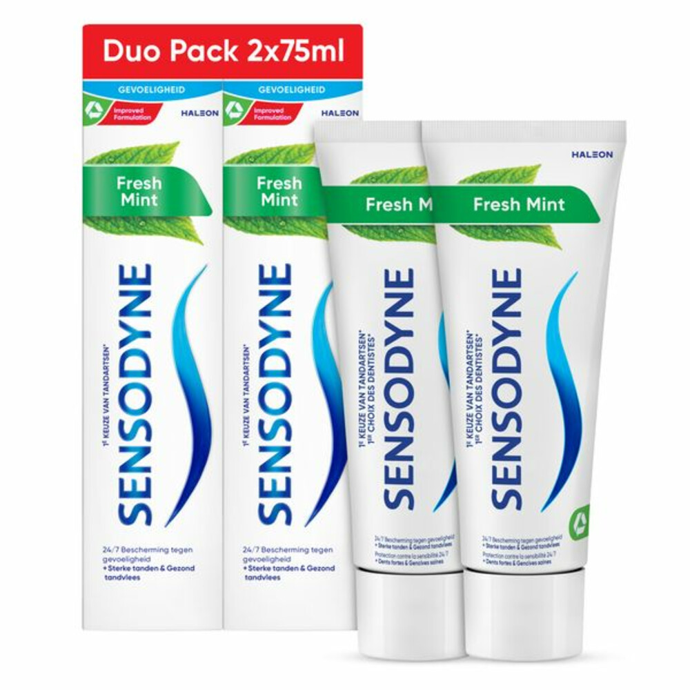 Sensodyne Tandpasta Fresh Mint 75 ml - Duo