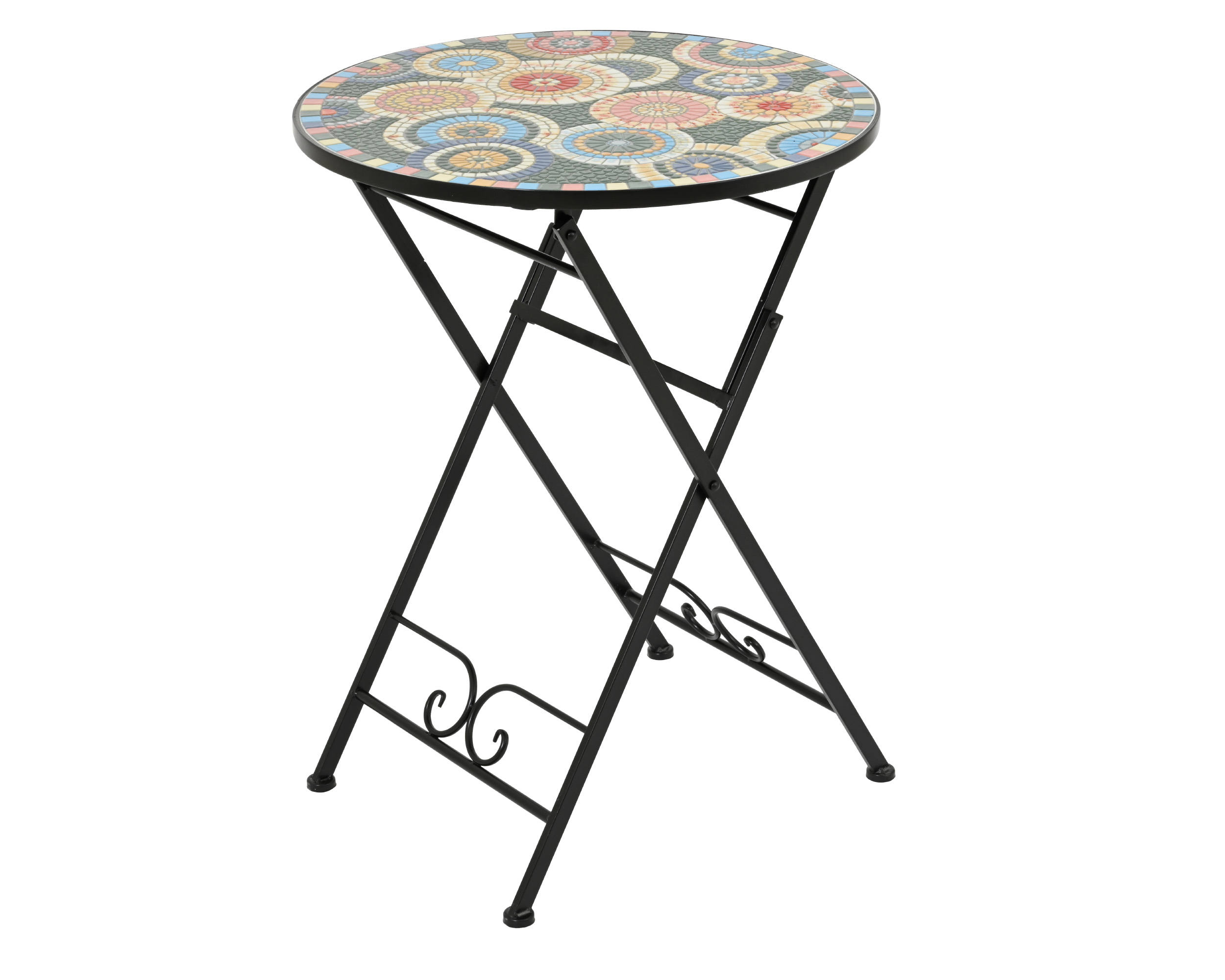 Bistrotafel Barcelona 58x76 cm - Mozaiek - Staal - Opvouwbaar