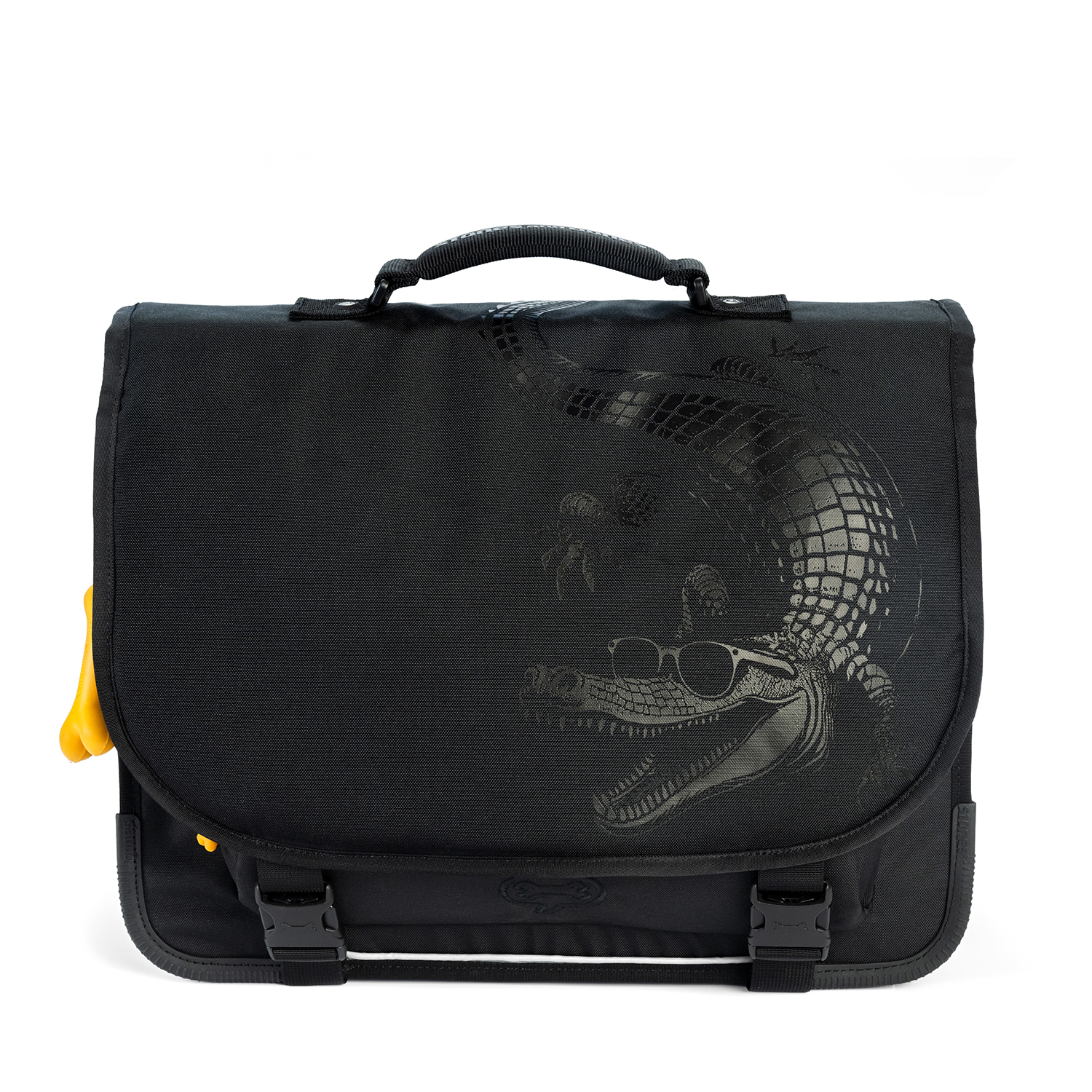 STONES and BONES Boekentas Cedar 18l Croc Vibes Black 40.5x25x30.5 cm