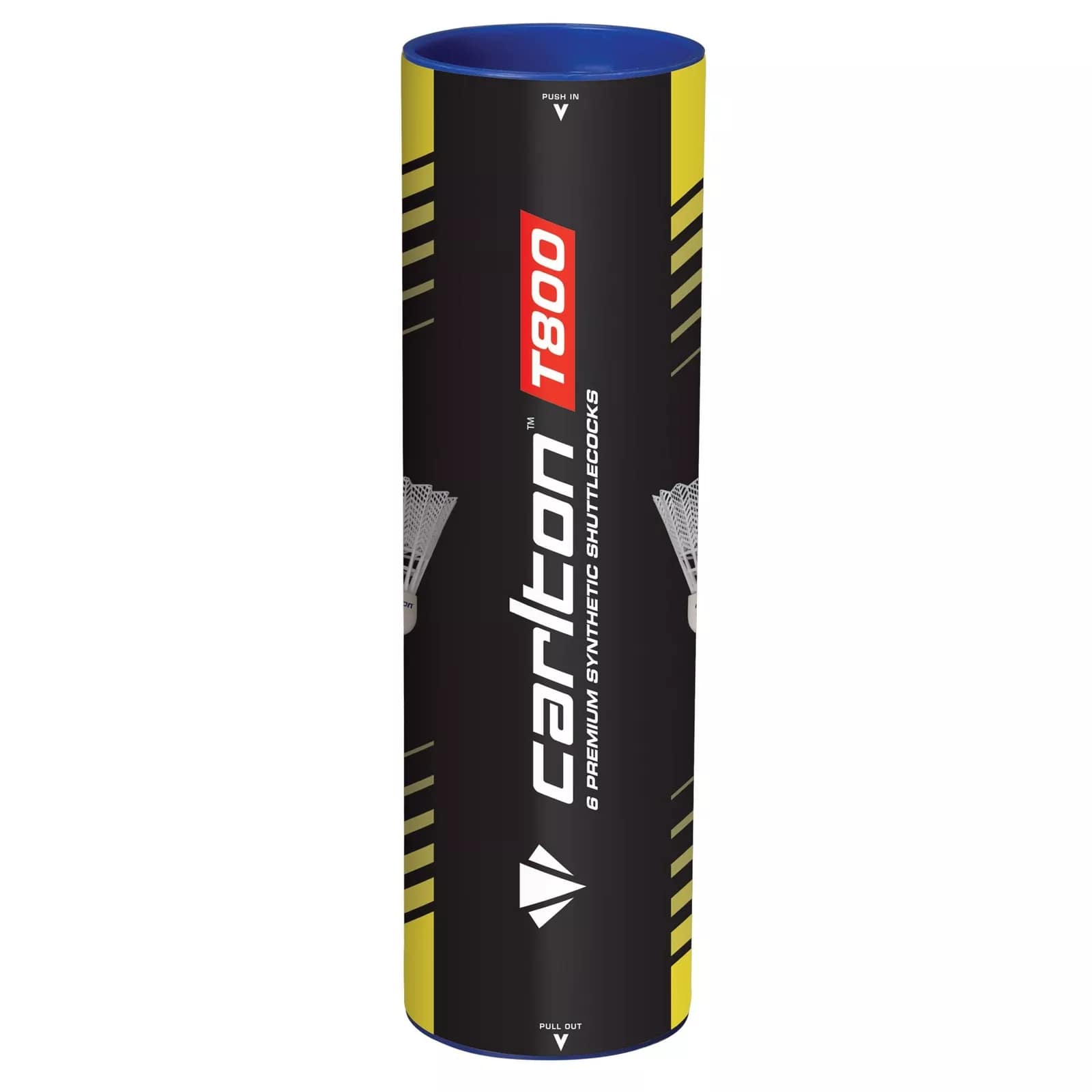 Carlton Badmintonshuttle T800 - 6 stuks Wit - Fast Rood
