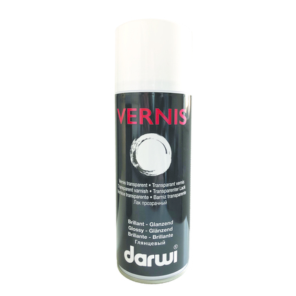 Darwi Vernis Glanzend Spuitbus 400 ml Alcohol Basis - Transparant