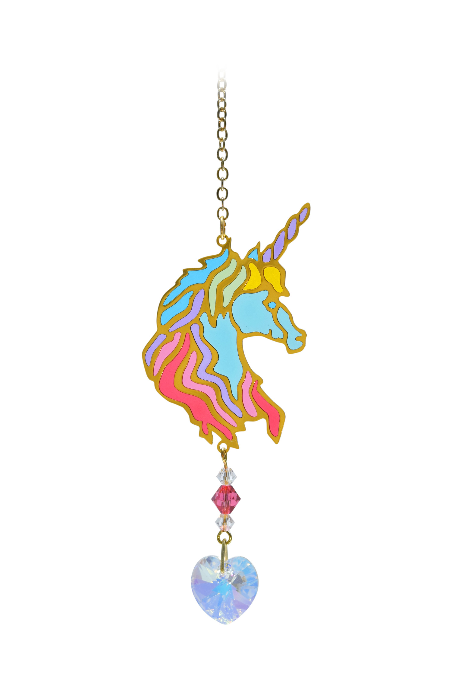 Crystal Dreams Zonnevanger Unicorn Head -Confetti