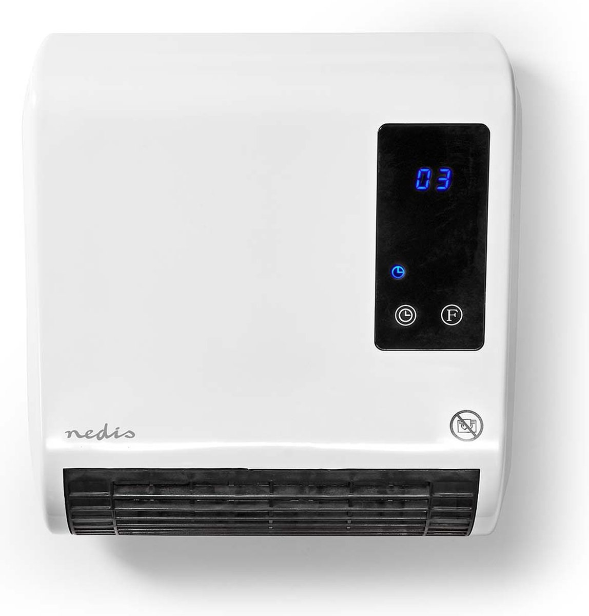Nedis Badkamer Ventilator kachel 2000 Watt Programeerbare Timer, Afstandsbediening