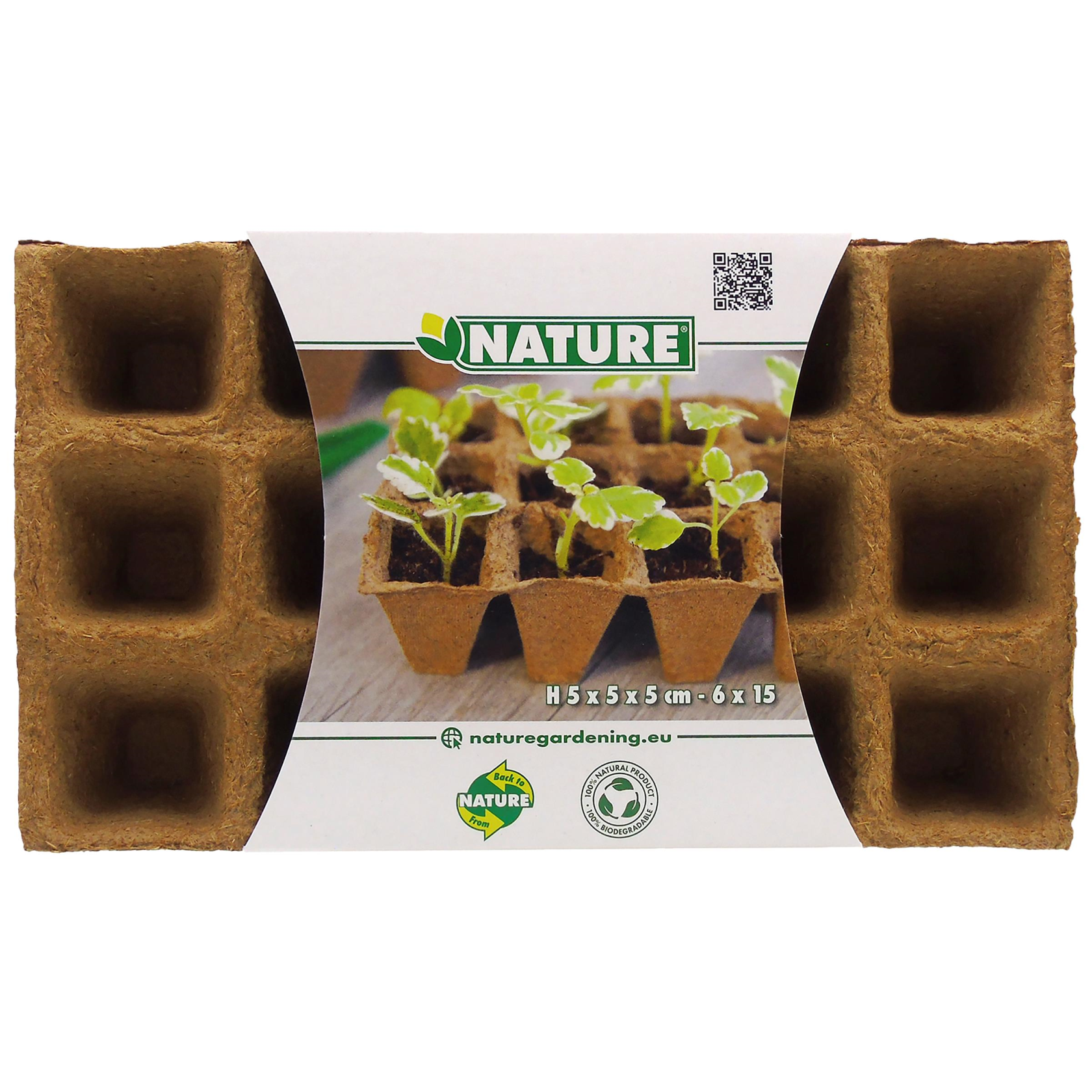 NATURE Biopottrays 5x5x5 cm 6x15 cm